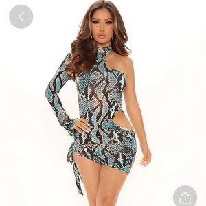 one sleeve mini dress